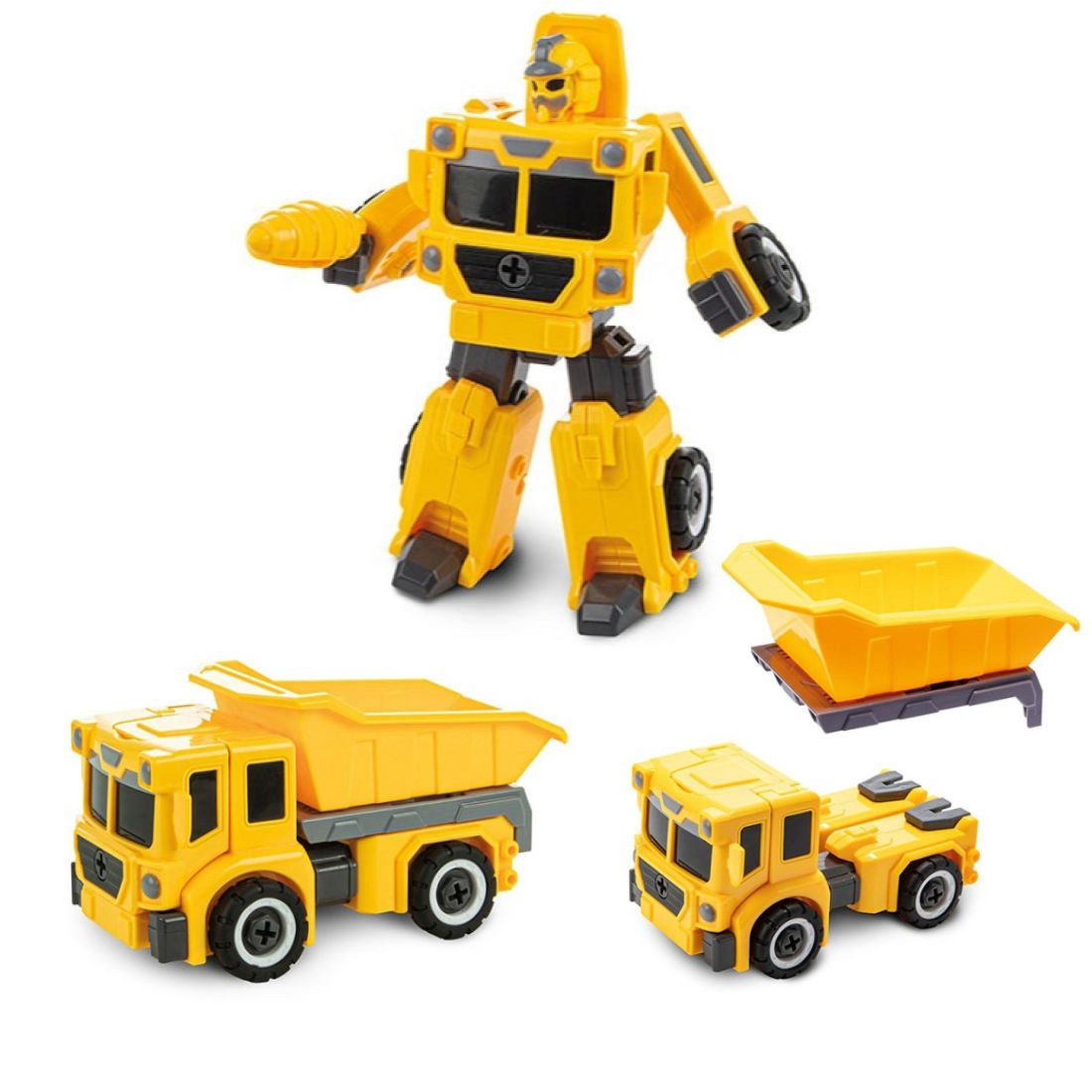 miniHeld Spielzeug-Kipper Verwandlungs Roboter Kipplaster Transformierbarer Kipper Lastwagen LKW