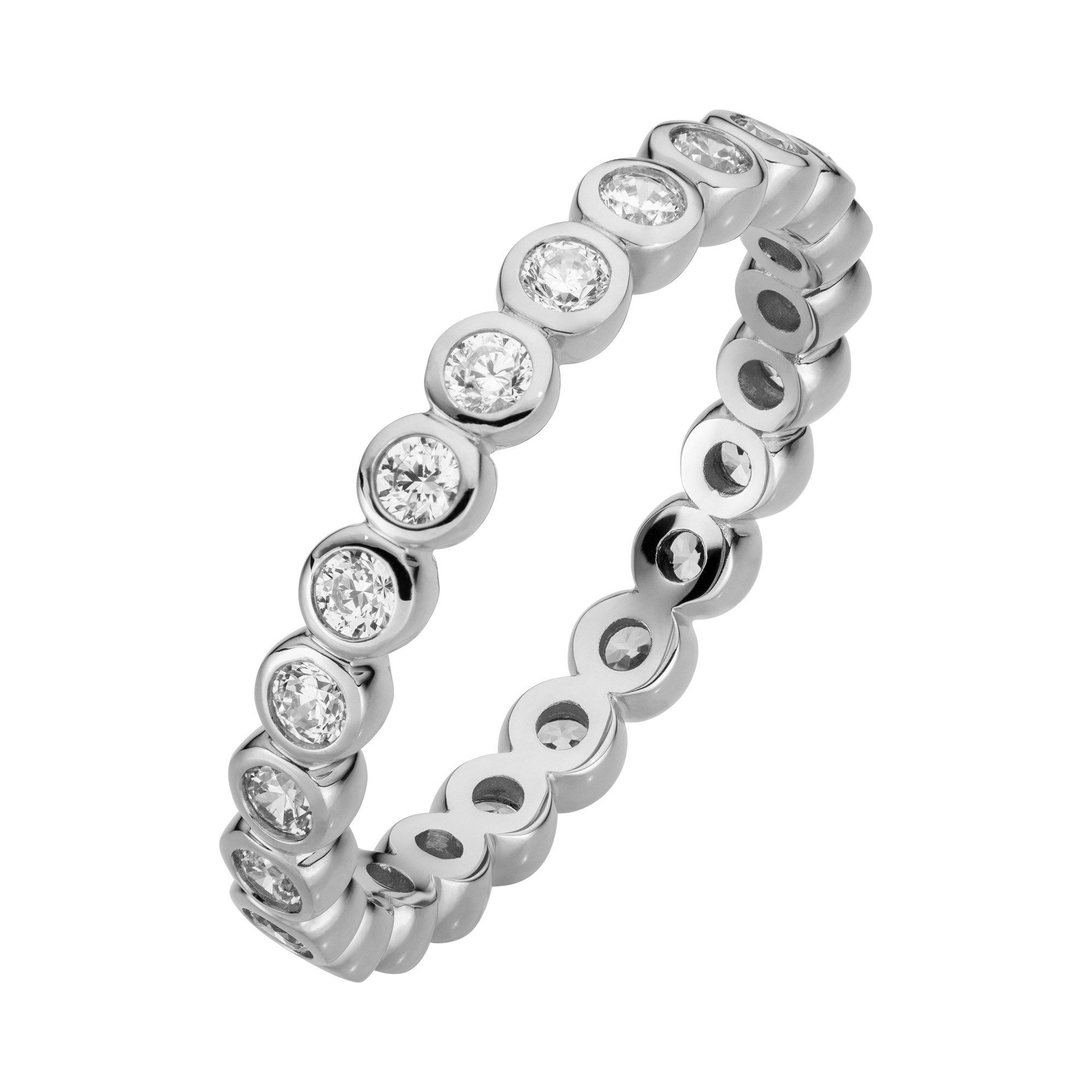 Orolino Fingerring 333/- Weißgold glanz synth. Zirkonia günstig online kaufen