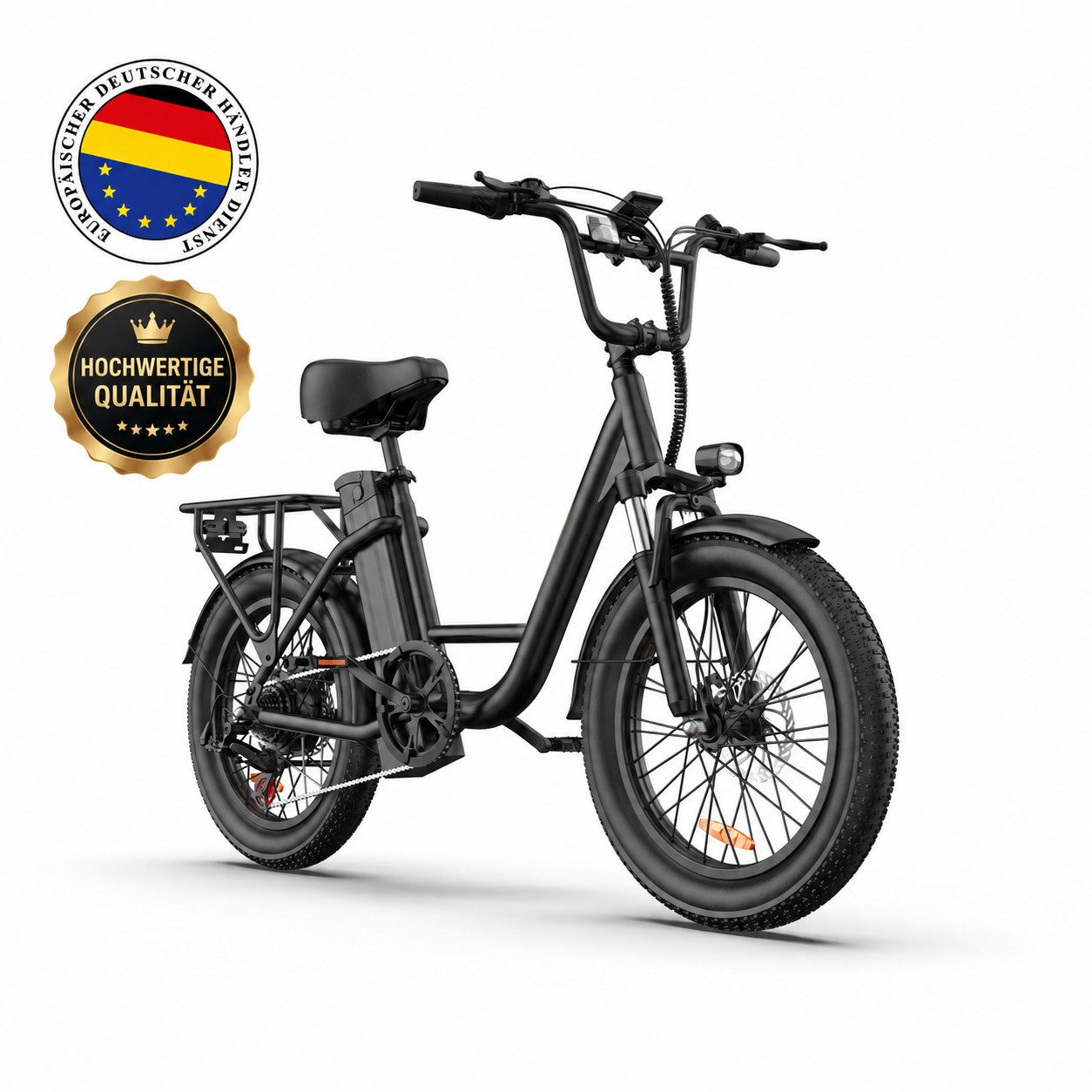OOTD E-Bike 20" E-Bike Fat Tire 48V 13Ah Akku 250W Shimano 7-Gang, 7 Gang, Fat Tire, herausnehmbarer Akku, LCD-Display, Shimano 7-Gang