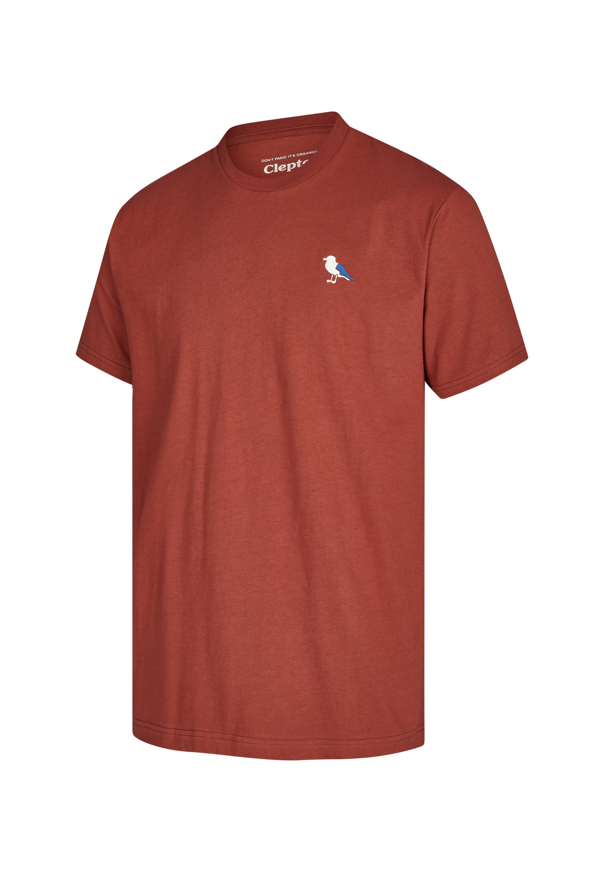 T-Shirt (1-tlg) Gull Gull-Stickerei Embro orange mit Cleptomanicx