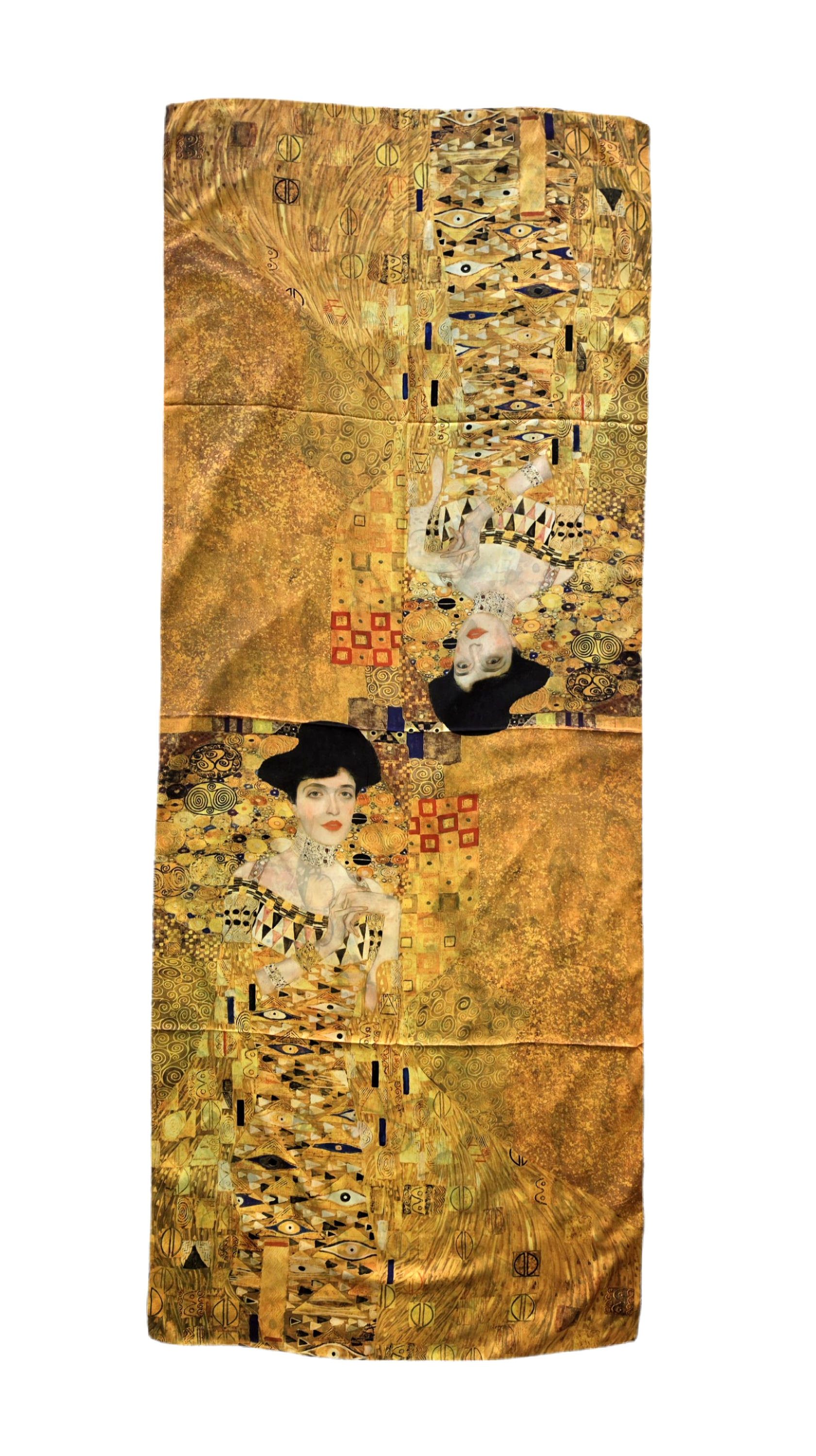 Lemasi Halstuch Wendbarer Schal Stola Klimt inspiriert, beidseitiger Kunstdruck