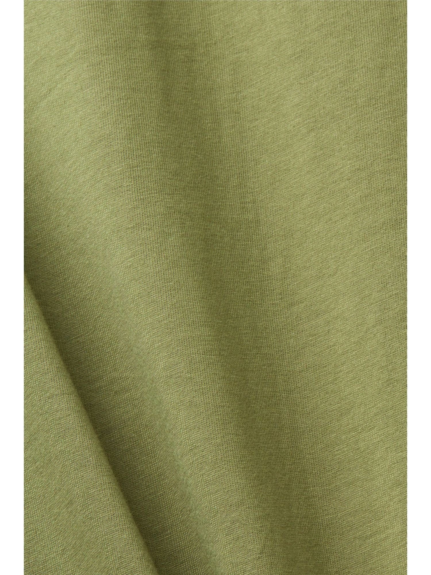 Esprit Langarmshirt Logo-T-Shirt (1-tlg) OLIVE