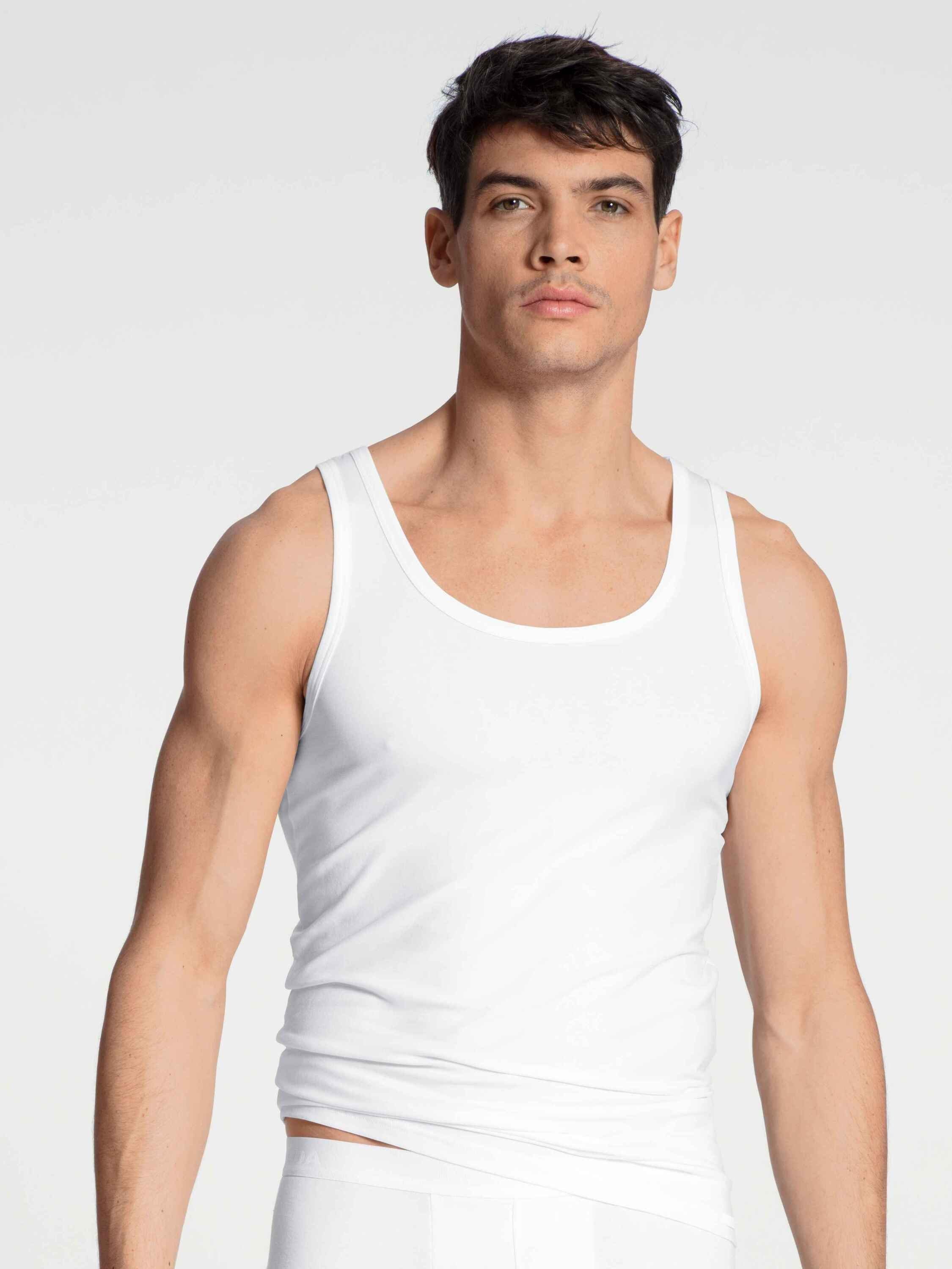 CALIDA weiss Athletic-Shirt, Unterhemd 2er-Pack (2-St., 2er-Pack)