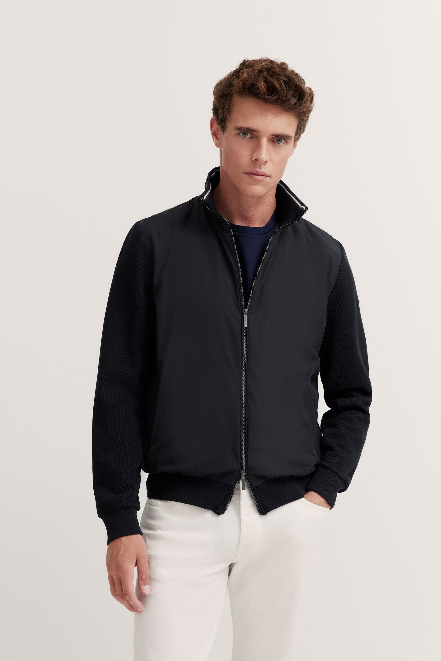 bugatti Sweatjacke, mit Reißverschluss und Stehkragen günstig online kaufen