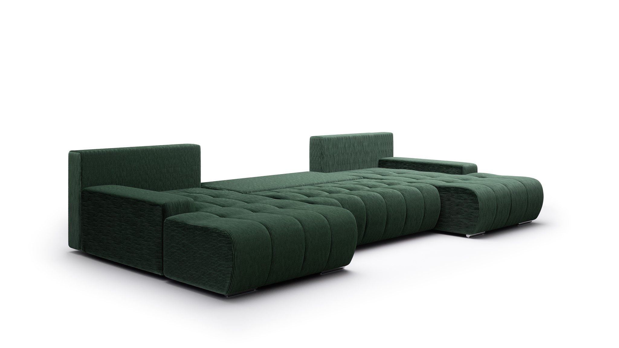 Fun Möbel Wohnlandschaft Sofa mit Schlaffunktion VOGAR in Stoff, inkl. Bettkasten, Inkl. 4 Rückenkissen und 2 Zierkissen