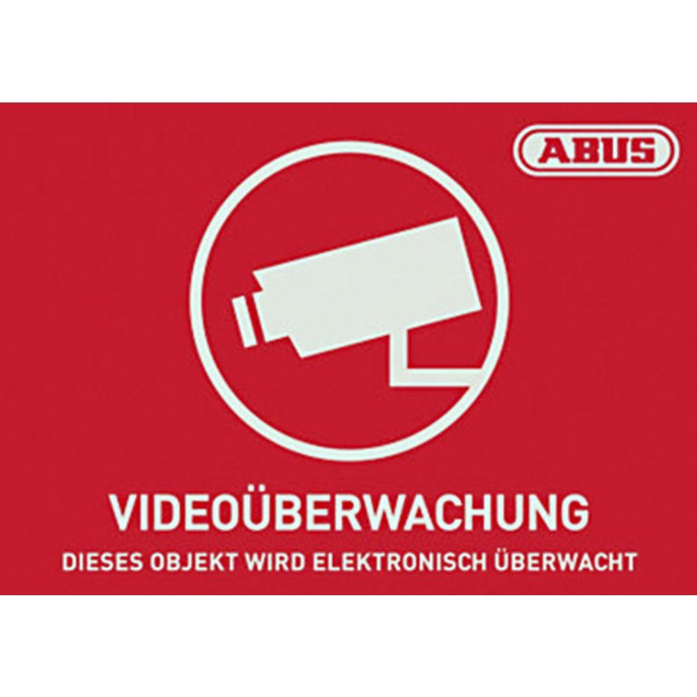 ABUS Warnschild ABUS AU1421 Warnaufkleber Videoüberwachung Sprachen Deutsch (B x H) 7