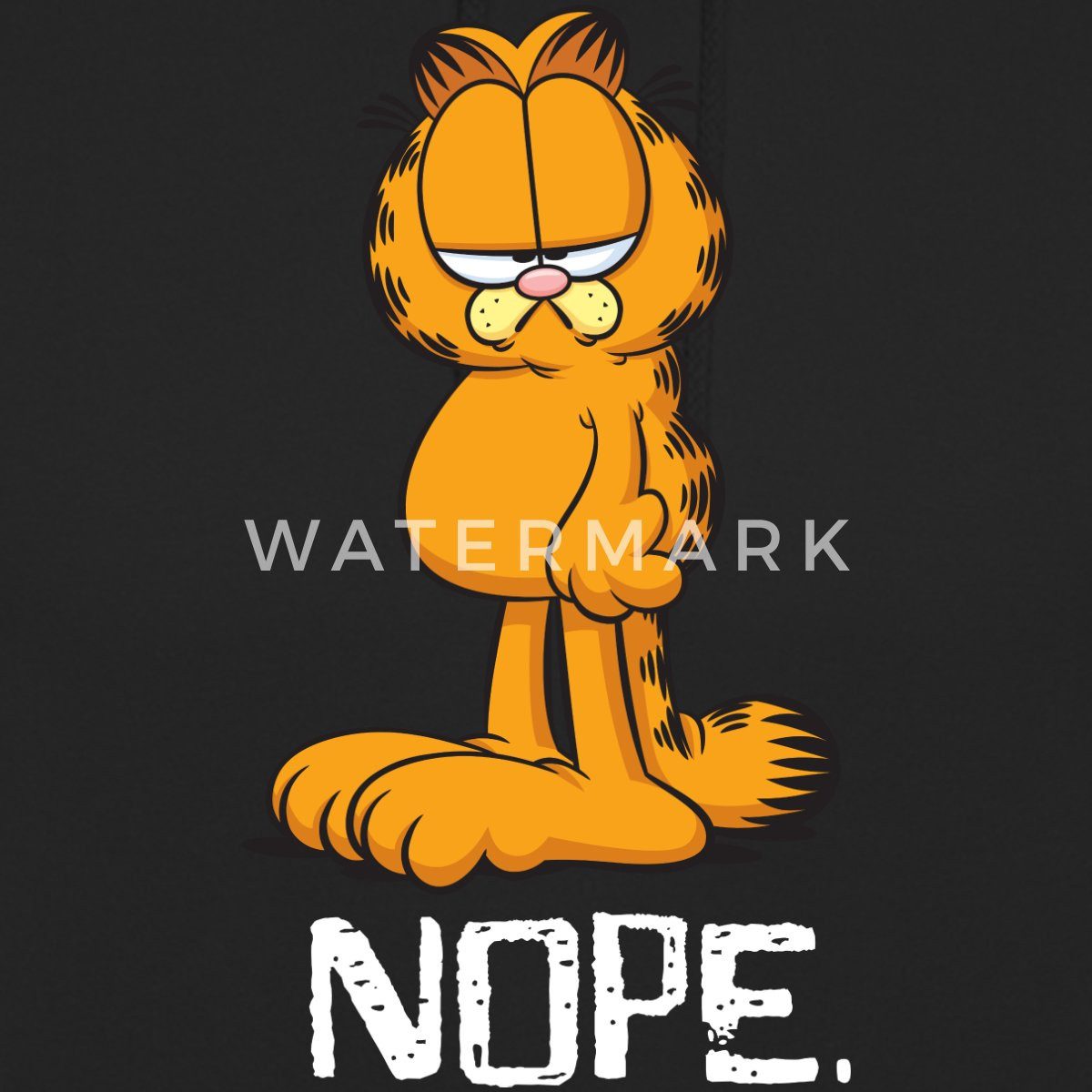 Spreadshirt Hoodie Garfield Nope Nein Nö Kein Bock Lustig Unisex Hoodie (1-tlg)