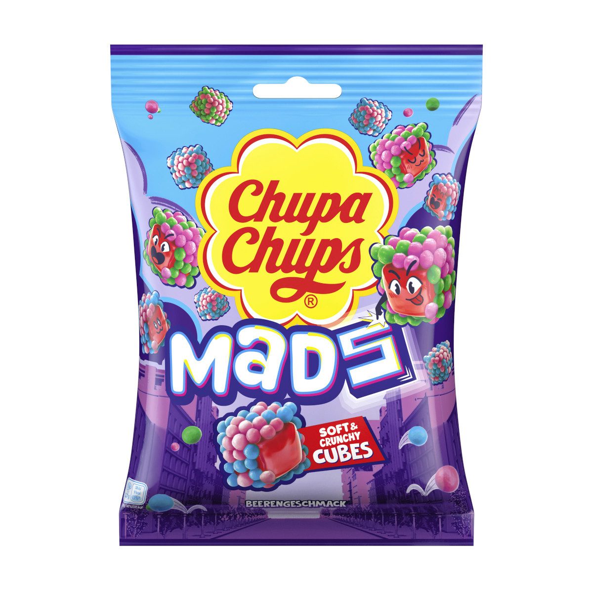 Chupa Chups Süßigkeit, Chupa Chups Mads Berries Gummibonbons mit Beerengeschmack 115g