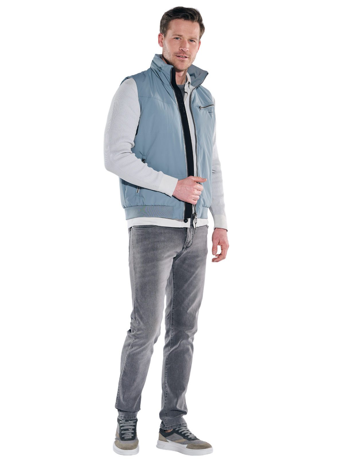 Engbers Kurzweste Herren Wattierte Performance-Weste, Mittelblau