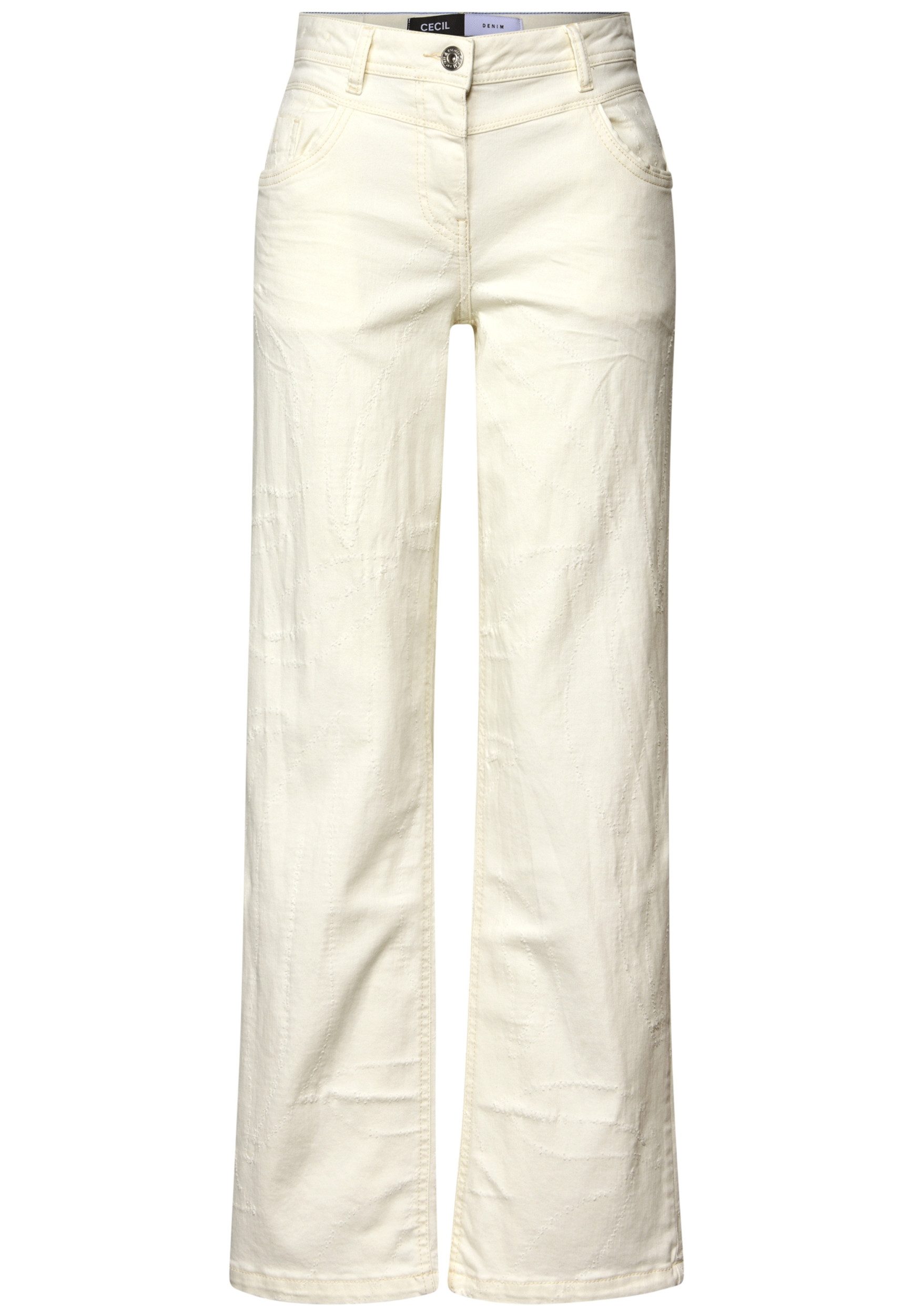 CECIL 5-Pocket-Hose Style Neele Ecru Laser günstig online kaufen