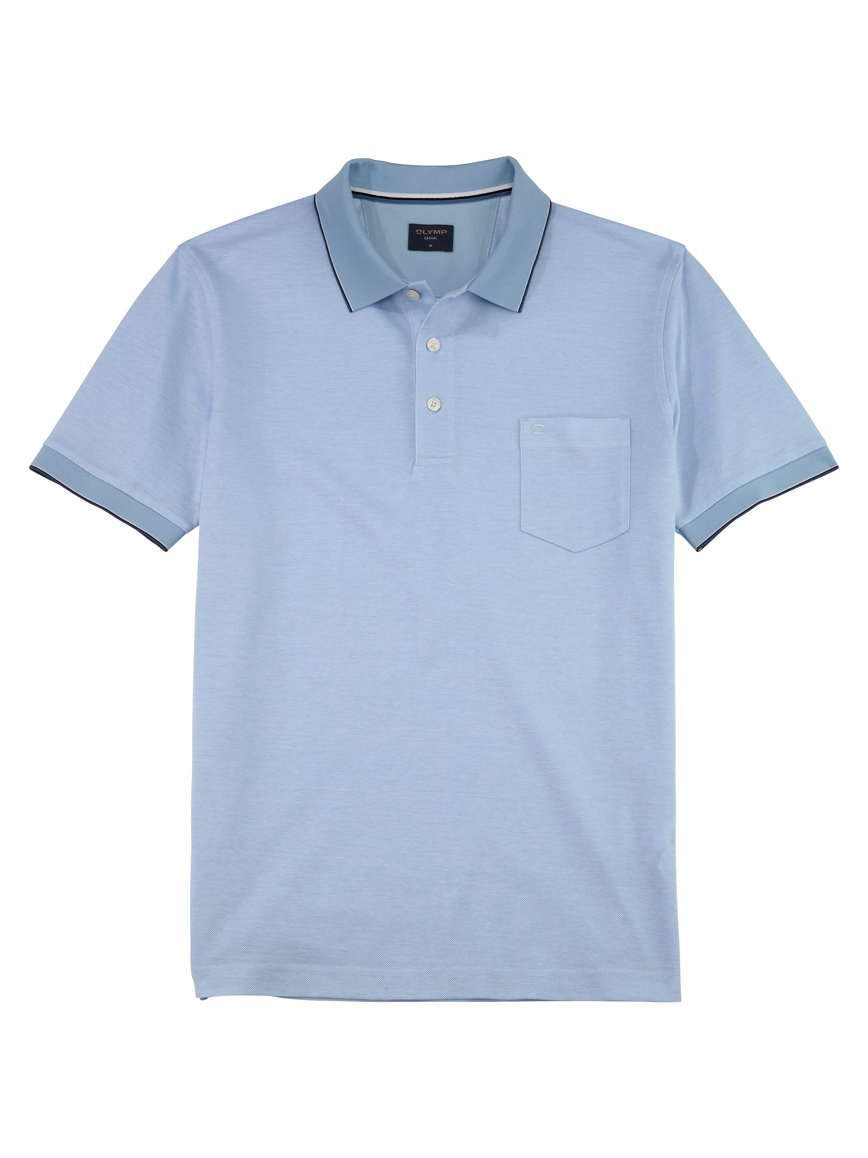 OLYMP Poloshirt Casual Two-Tone Piqué, Seitenschlitzen im Saum günstig online kaufen