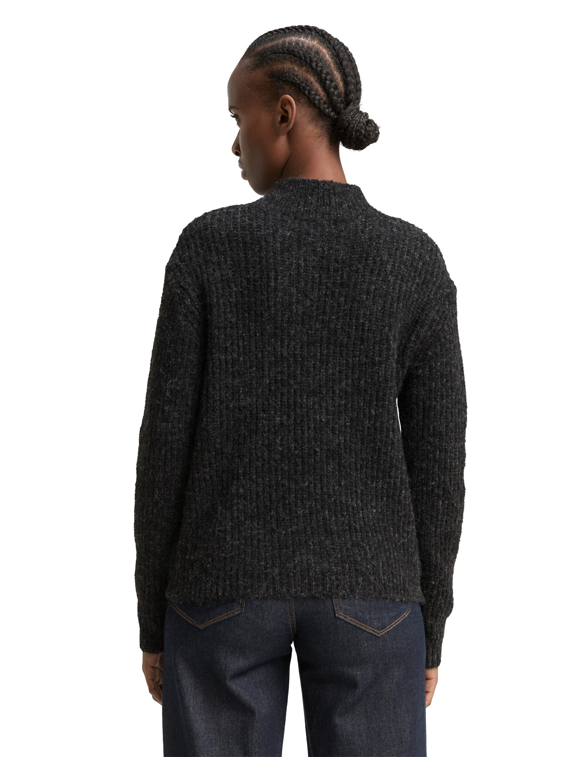TOM TAILOR Denim Strickpullover mit Stehkragen günstig online kaufen