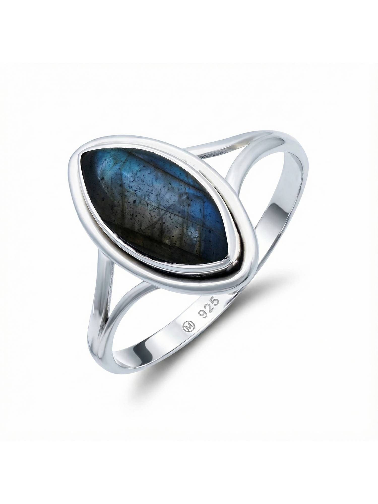 mantraroma Silberring SARALA Ellipse aus 925 Silber mit Labradorit (Ring mi günstig online kaufen