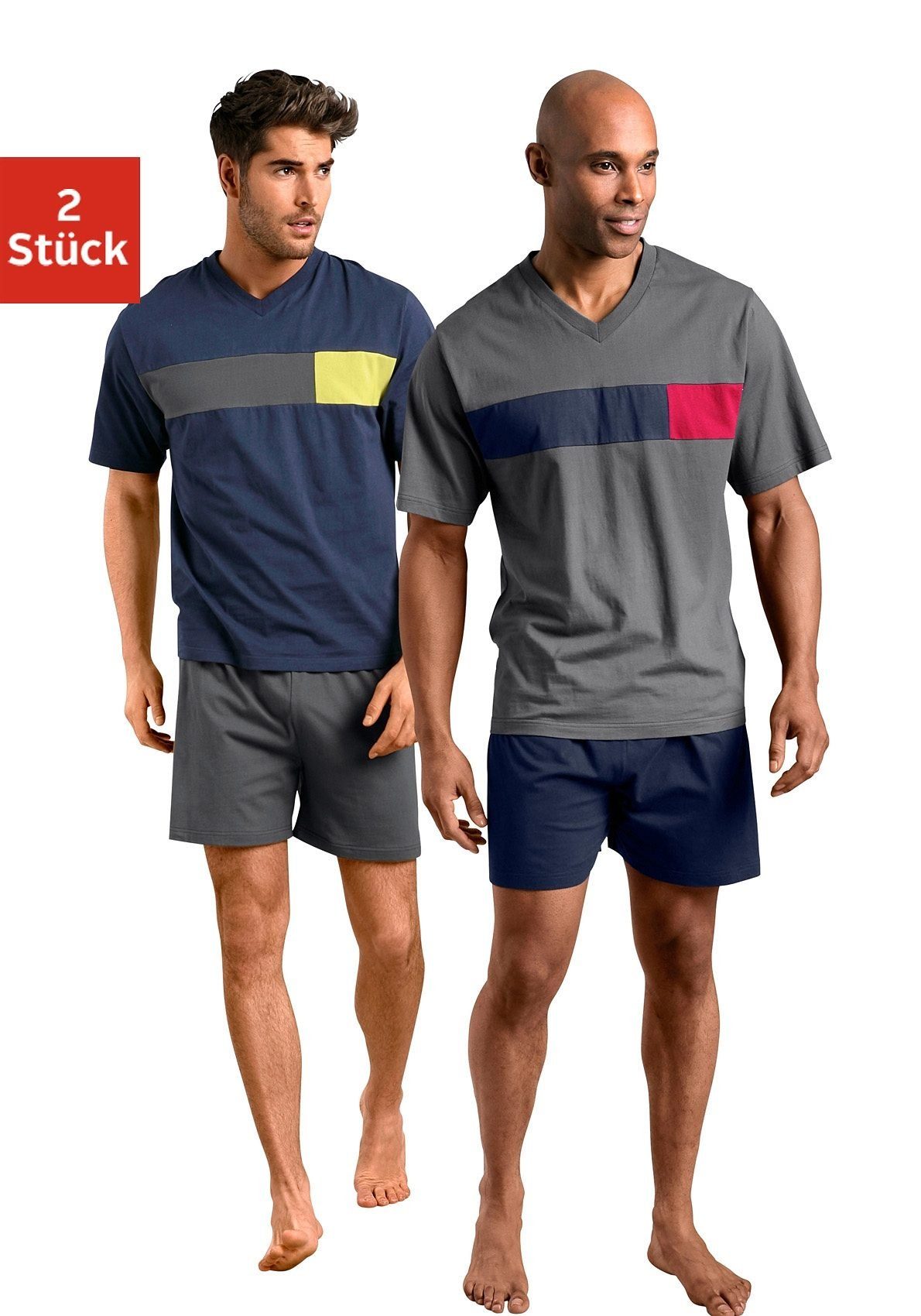 le jogger® Shorty (Packung, Stück) Colourblock-Einsätzen mit tlg., 4 2