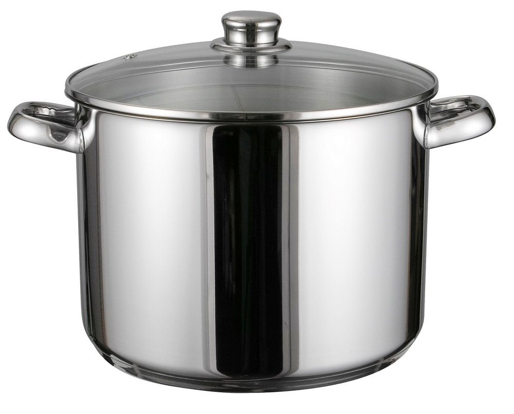 Haushalt International Kochtopf 10 Liter Universalkochtopf Edelstahl Großraumtopf, Edelstahl, induktionsfäihg