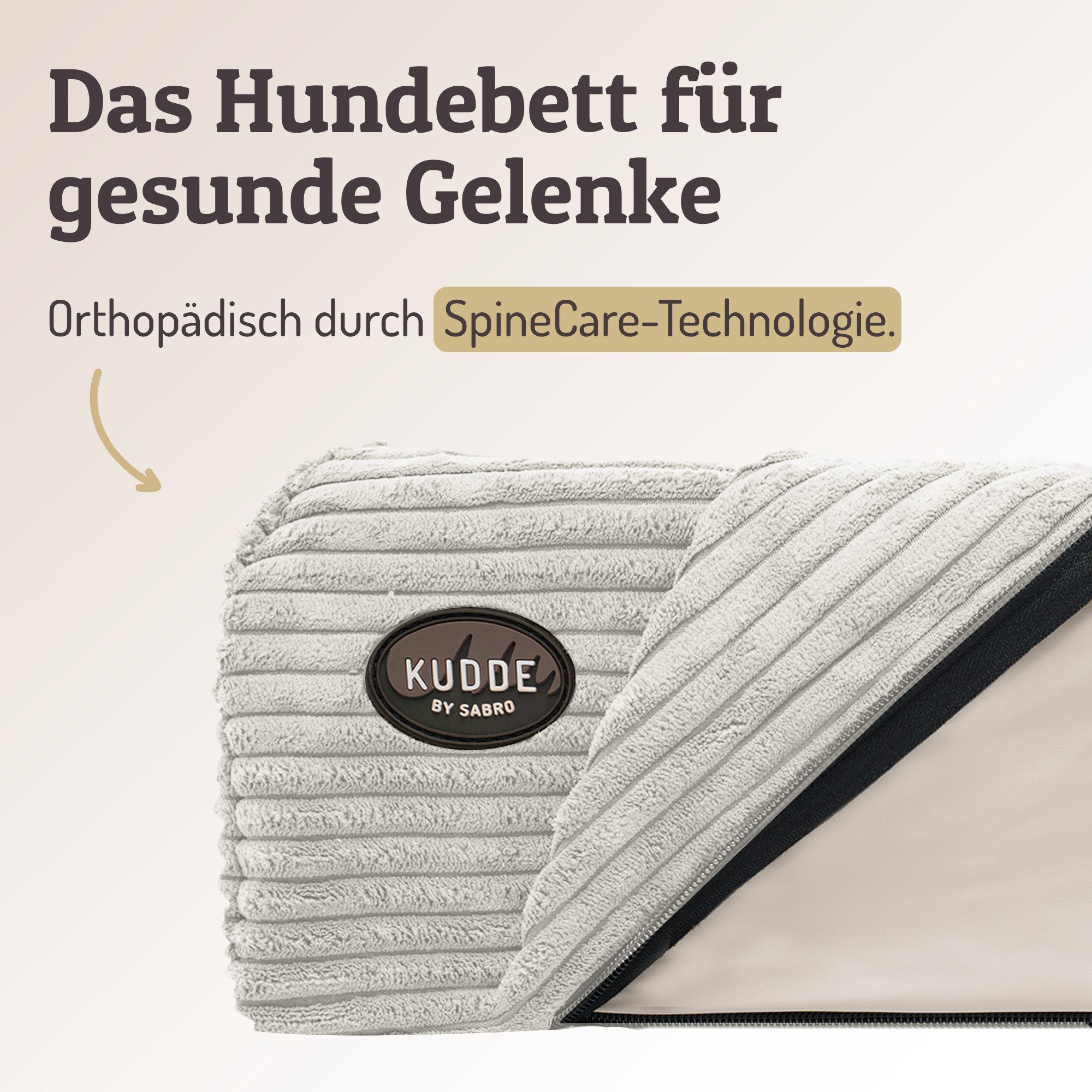 SABRO Hundekorb KUDDE Orthopädisch - Waschbar & Wasserabweisend - Ergonomis günstig online kaufen