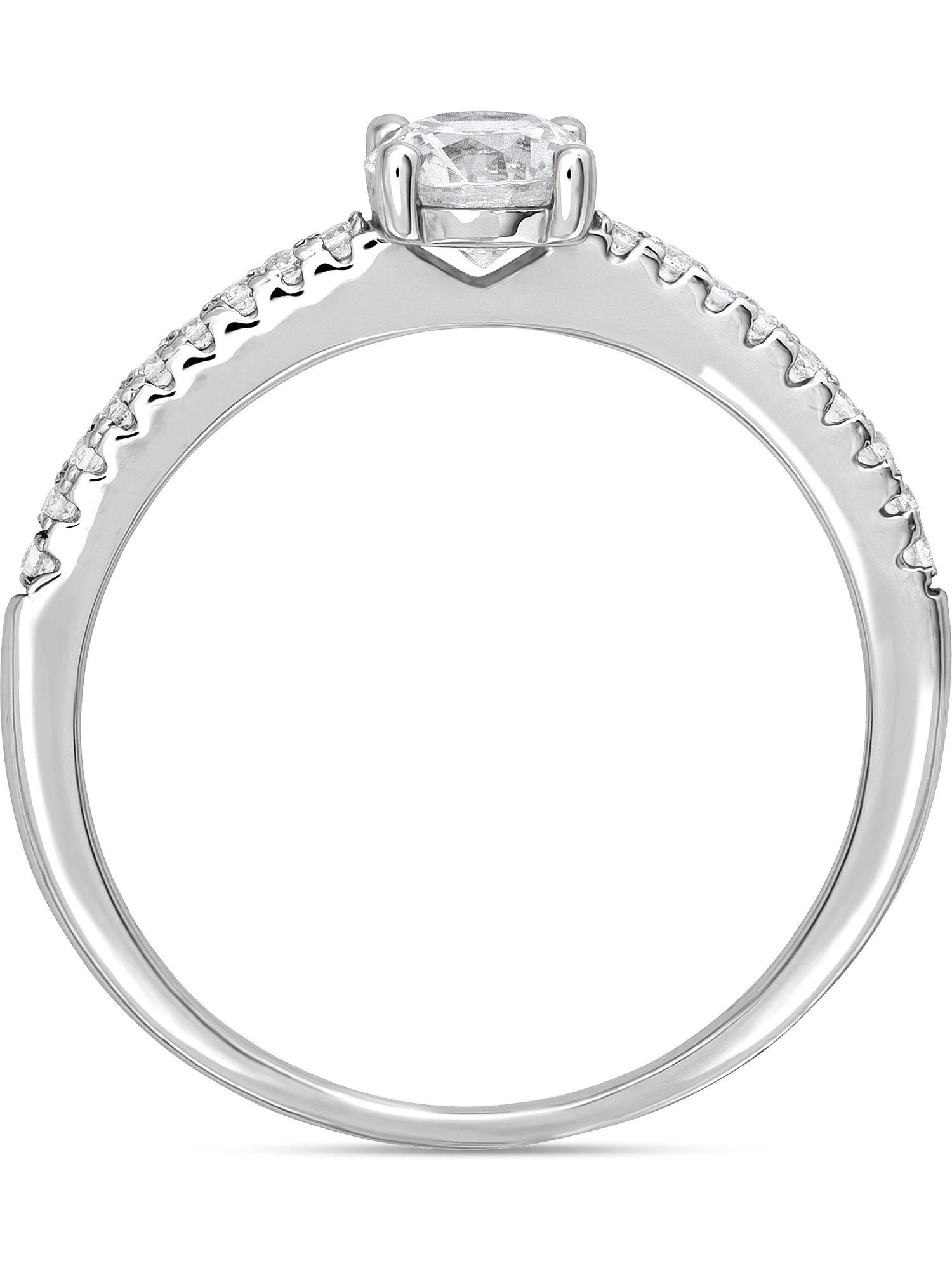 CHRIST Fingerring CHRIST Damen-Damenring 925er Silber 18 Zirkonia, Zirkonia