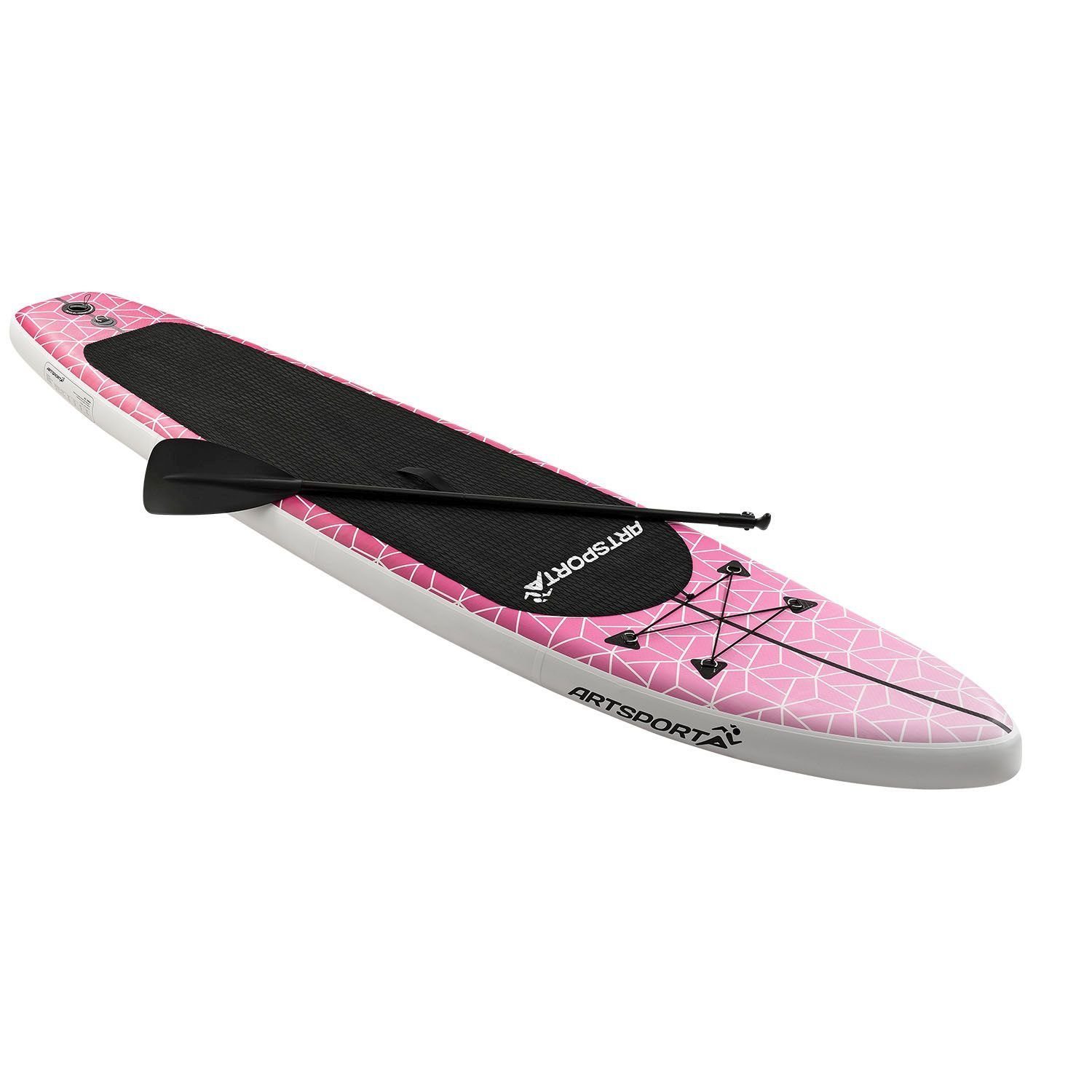 ArtSport Inflatable SUP-Board Pink Blizzard, bis Paddling inkl. für Anfänger, und Zubehör ideal Rosa Stand Board, Up kg, Tragetasche 150