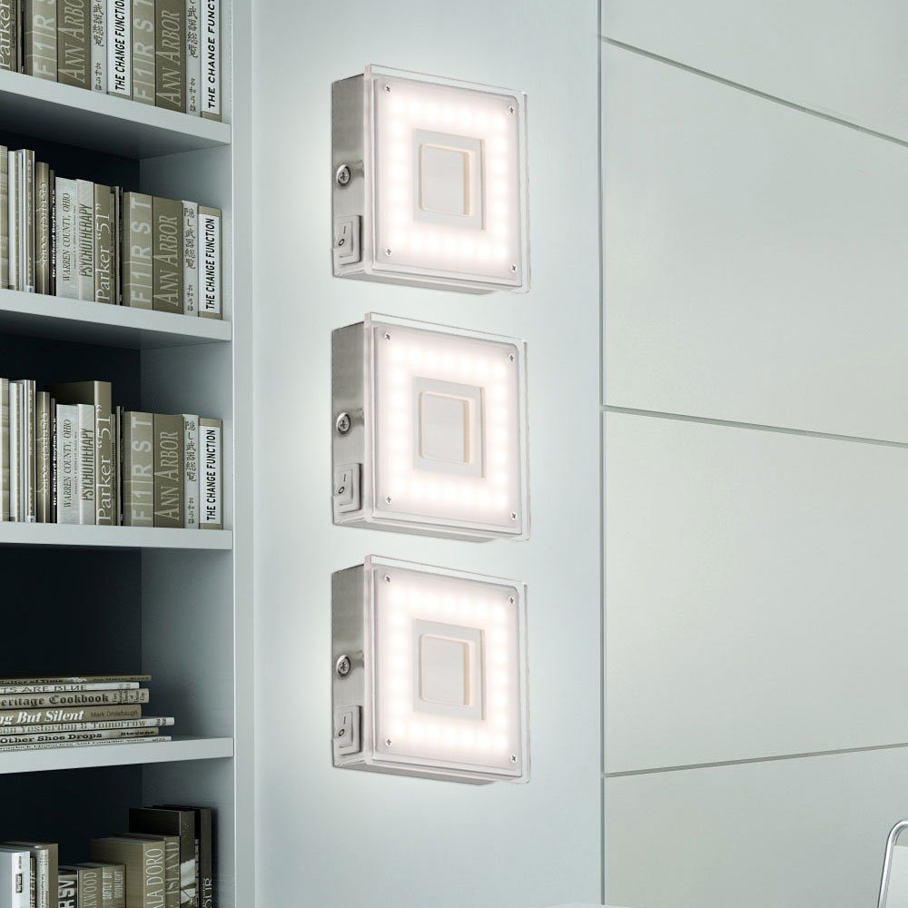 Eckig LED Leuchtmittel Aufbaustrahler LED Flach Innen Warmweiß, etc-shop Aufbauleuchte Einbaustrahler, Wand LED Küchen inklusive,