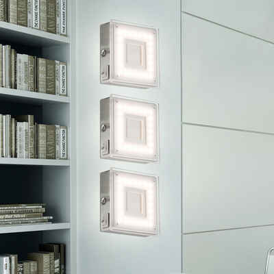 etc-shop LED Einbaustrahler, Leuchtmittel inklusive, Warmweiß, Wand Aufbauleuchte Innen Aufbaustrahler LED Flach Eckig Küchen LED