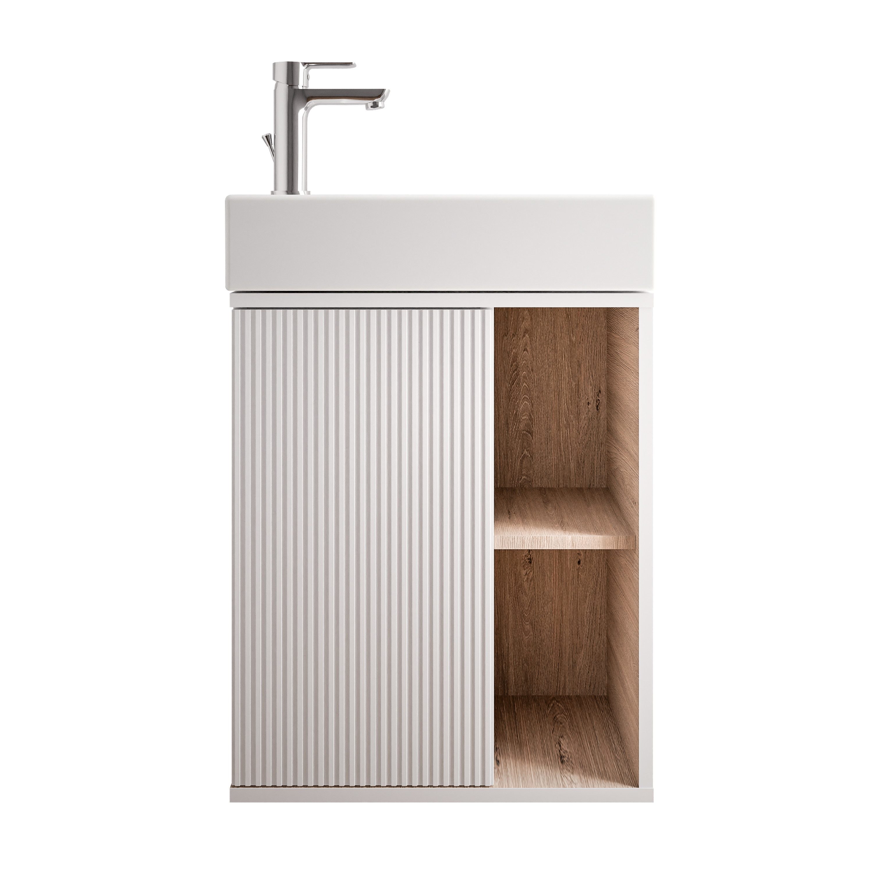 Bernstein Badmöbel-Set BELDIVO, (mit Waschbecken DURAVIT, günstig online kaufen