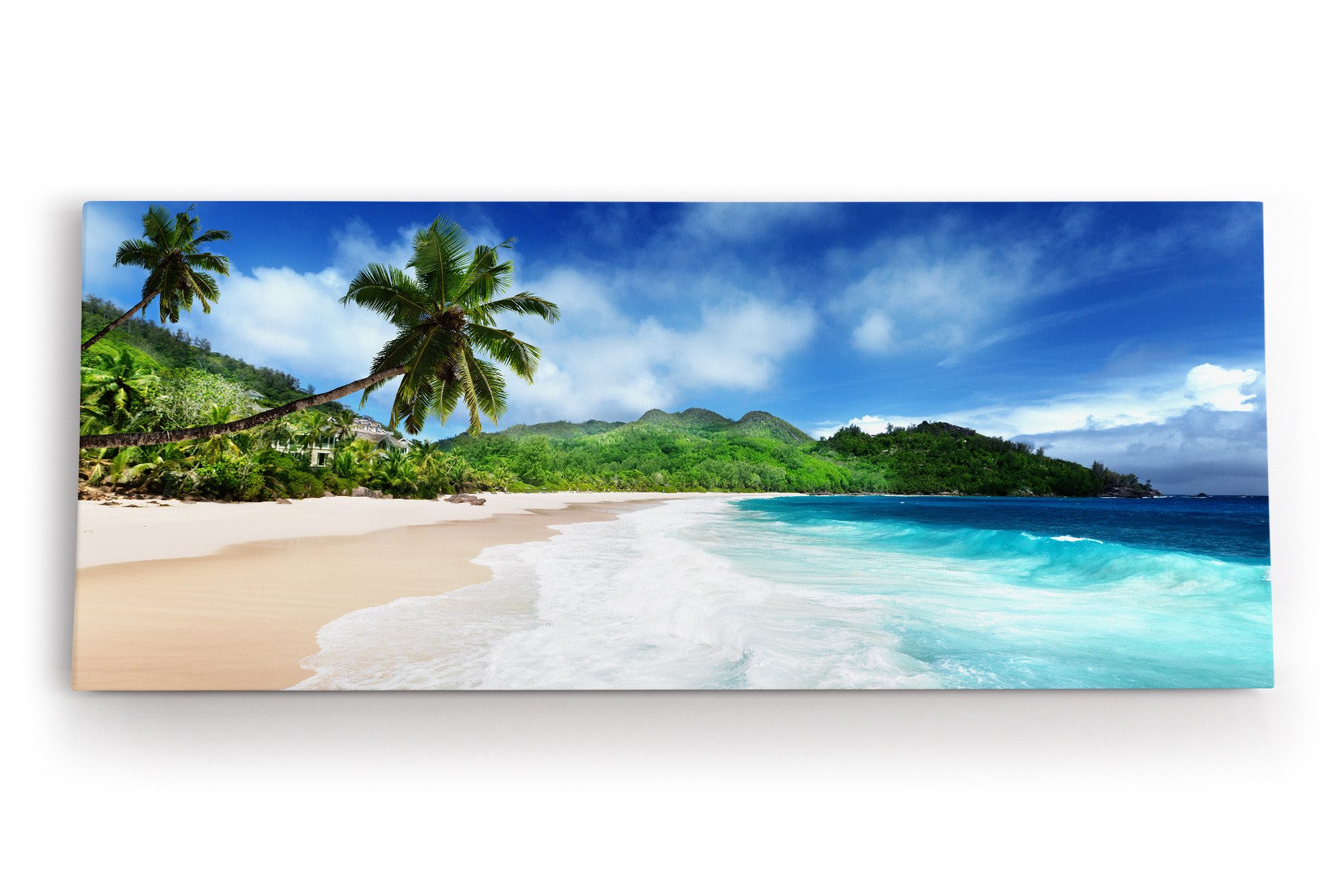 Leinwandbild Südsee Palmen Meer Strand Sommer Sonnenschein