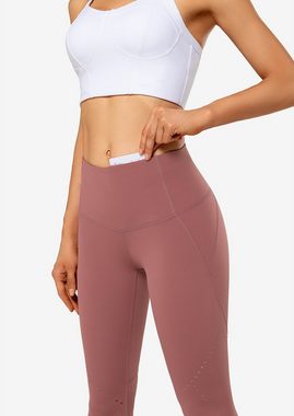 Yvette Leggings Damen Sporthose mit Tasche und Laseröse, S110297A19MH