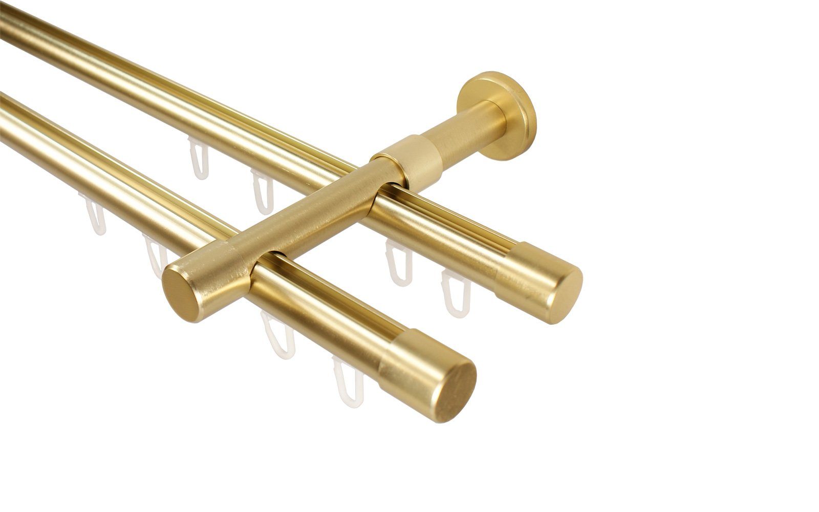 iso-design Gardinenstange Innenlauf 2-läufig Wandmontage 20 mm Farbe Messin günstig online kaufen