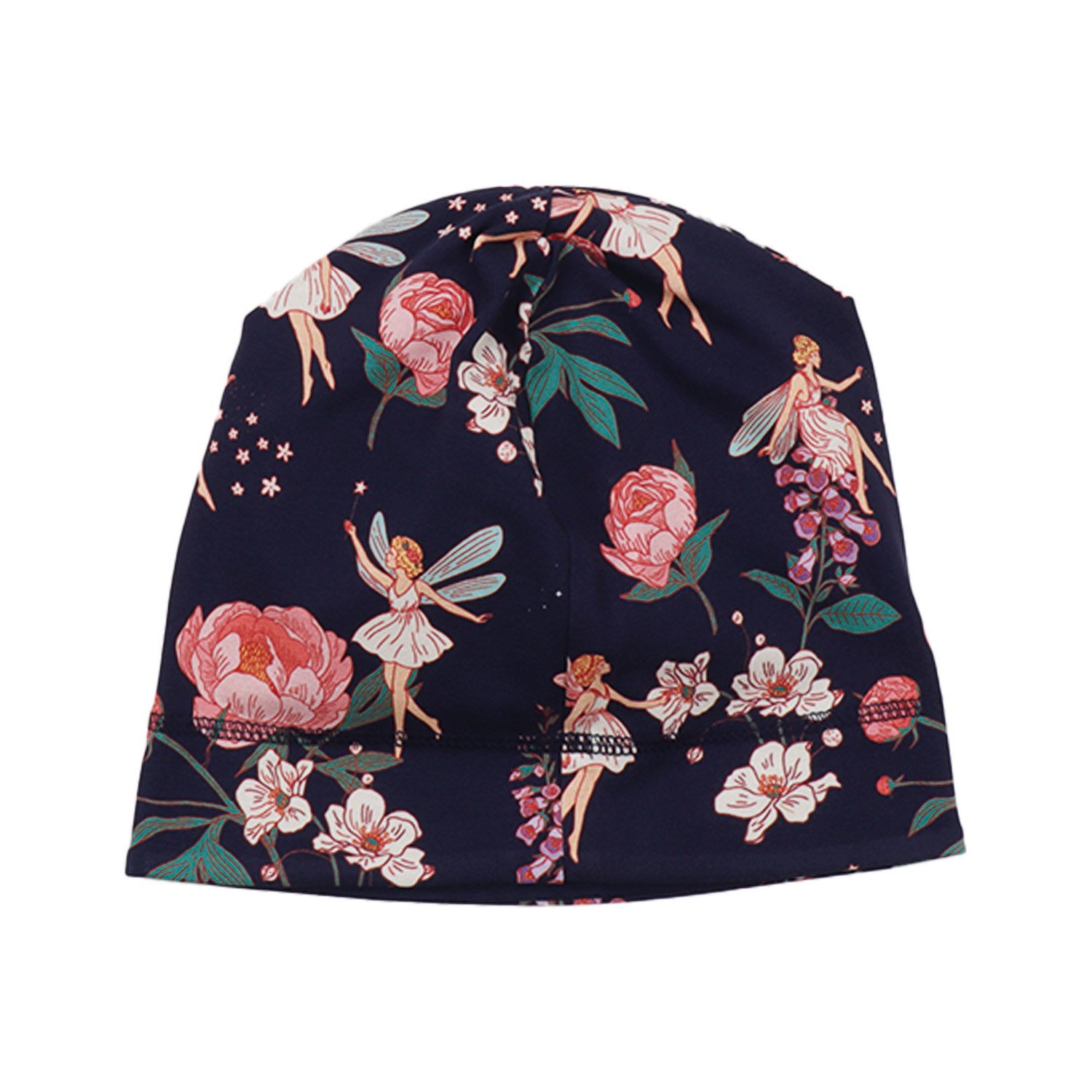 Walkiddy Jerseymütze Walkiddy Feen & Blumen Kinder Bio Baumwolle GOTS Dunkelblau - Bio Baumwolle,GOTS, Kinderbekleidung,nachhaltige Klamotten