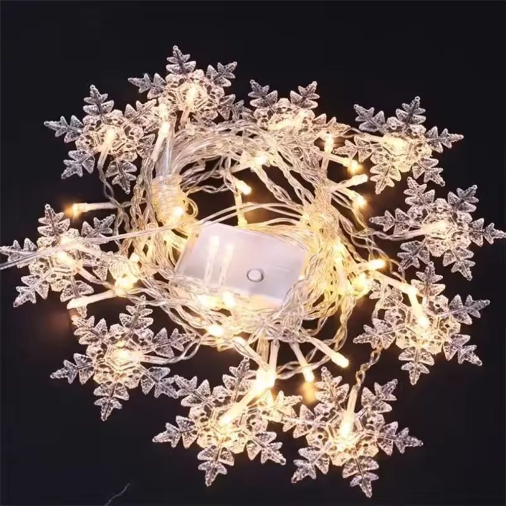 Montegoni Lichterkette Schneefloken Lichtvorhang 2,3m 8 Modi und EU-Stecker für Innenräume, 8 Programme, wasserabweisende Elemente, EU-Stecker – Bild 3 von 5