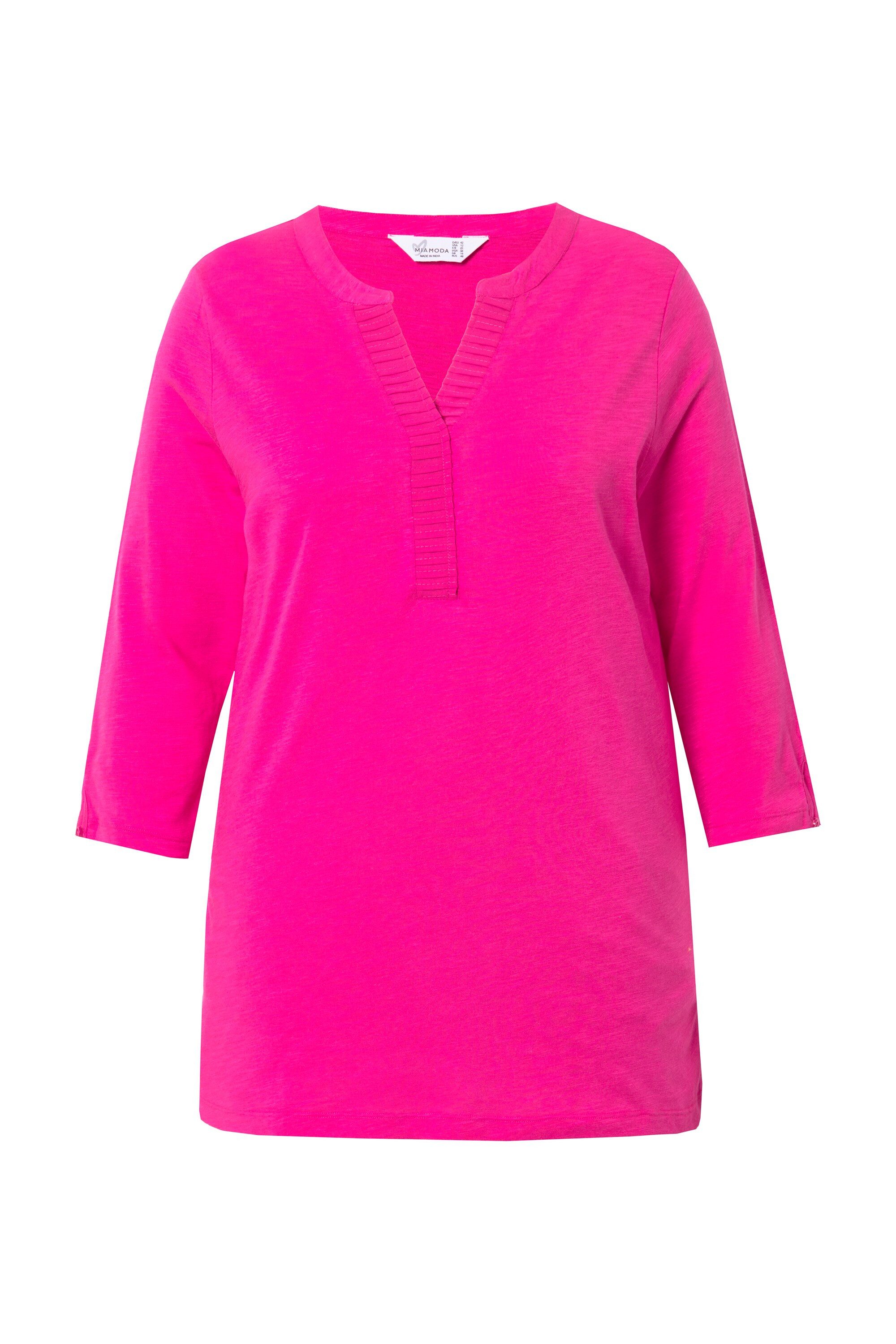 MIAMODA T-Shirt Blusenshirt Straight Fit Ausschnitt günstig online kaufen