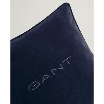 Kissenhülle Gant Home Kissenhülle Velvet Cushion Samt Marine (50x50cm), Gant