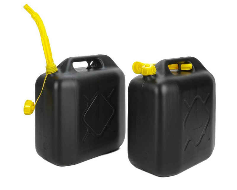 Bubble-Store Benzinkanister Reserve Kanister (Kraftstoffkanister mit Ausgießer und Einfüllstutzen), Benzinkanister 2x20 Liter