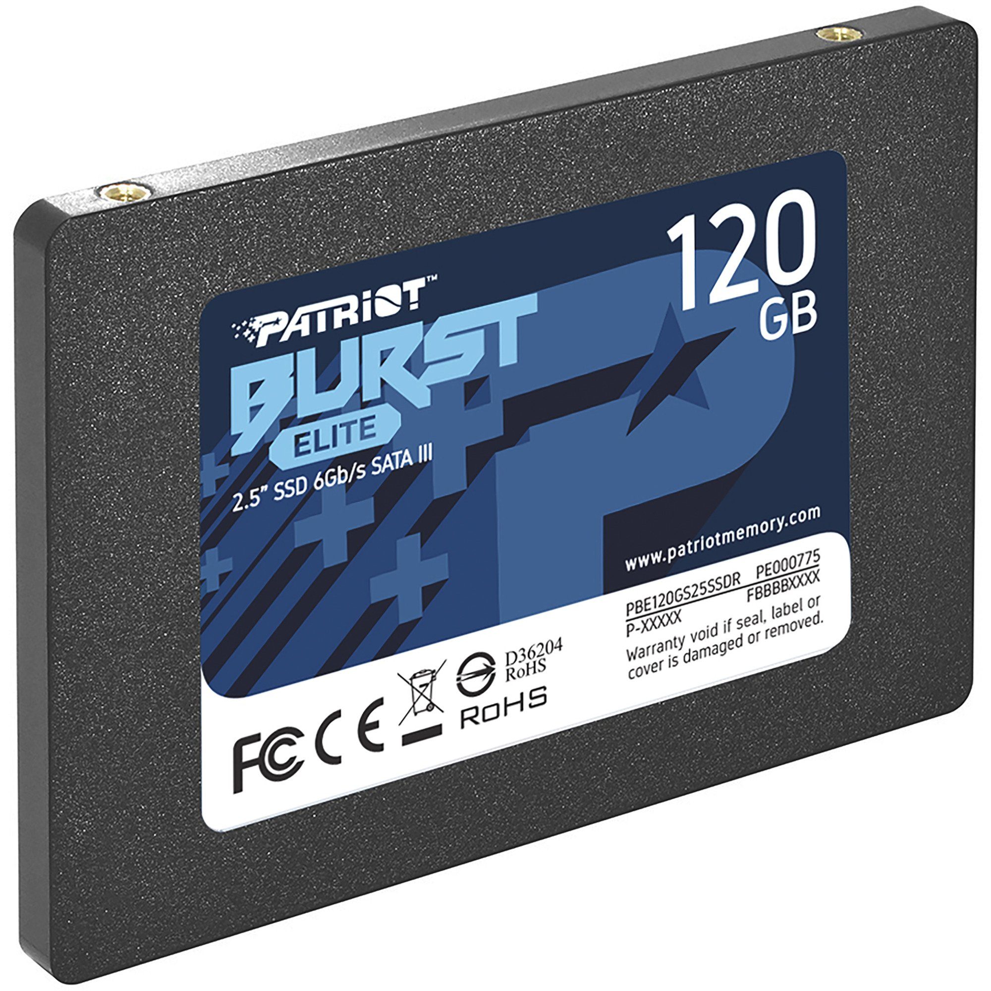 Patriot Patriot Burst Elite 120 GB, SSD, (SATA 6 Gb/s, interne HDD-Festplatte (120 GB) 2.5"