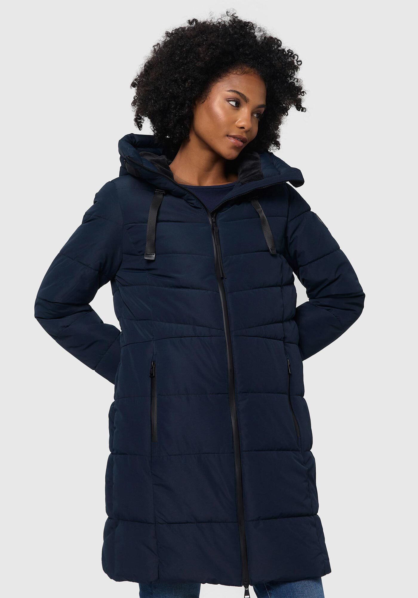Marikoo Winterjacke Natsukoo XVI Stepp Mantel mit großer Kapuze