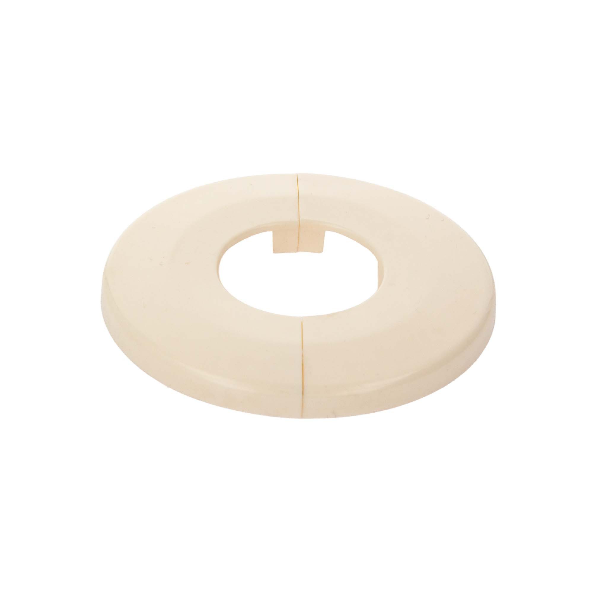 tecuro Badarmatur Scharnierrosette Ø 65 mm x Höhe 6,5 mm - Kunststoff ABS weiß