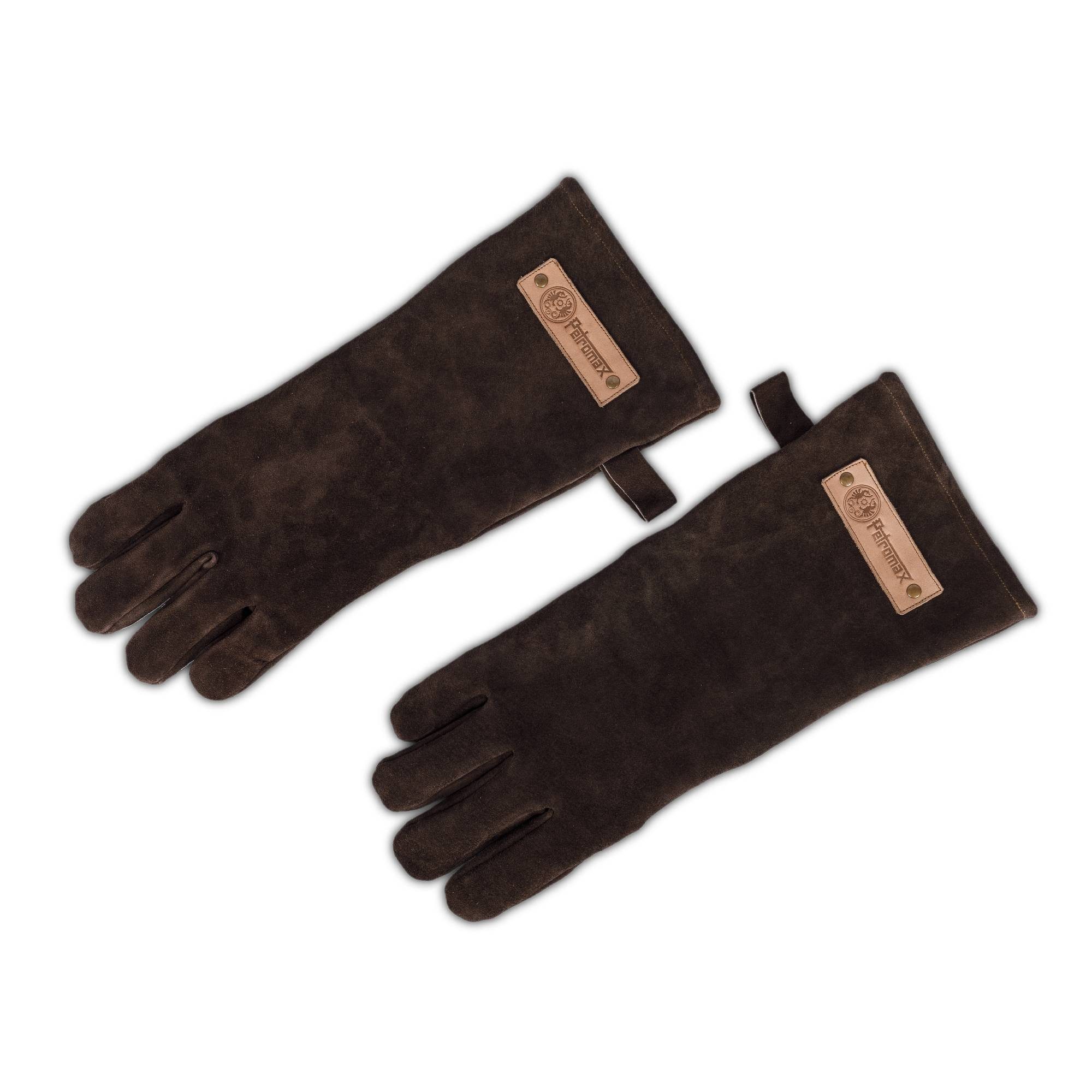 Petromax Grillhandschuhe XL Kevlar®Aramid-Faser, (1 x Paar Grillhandschuhe XL), Handflächen durch extra Lederlage bis 250°C geschützt