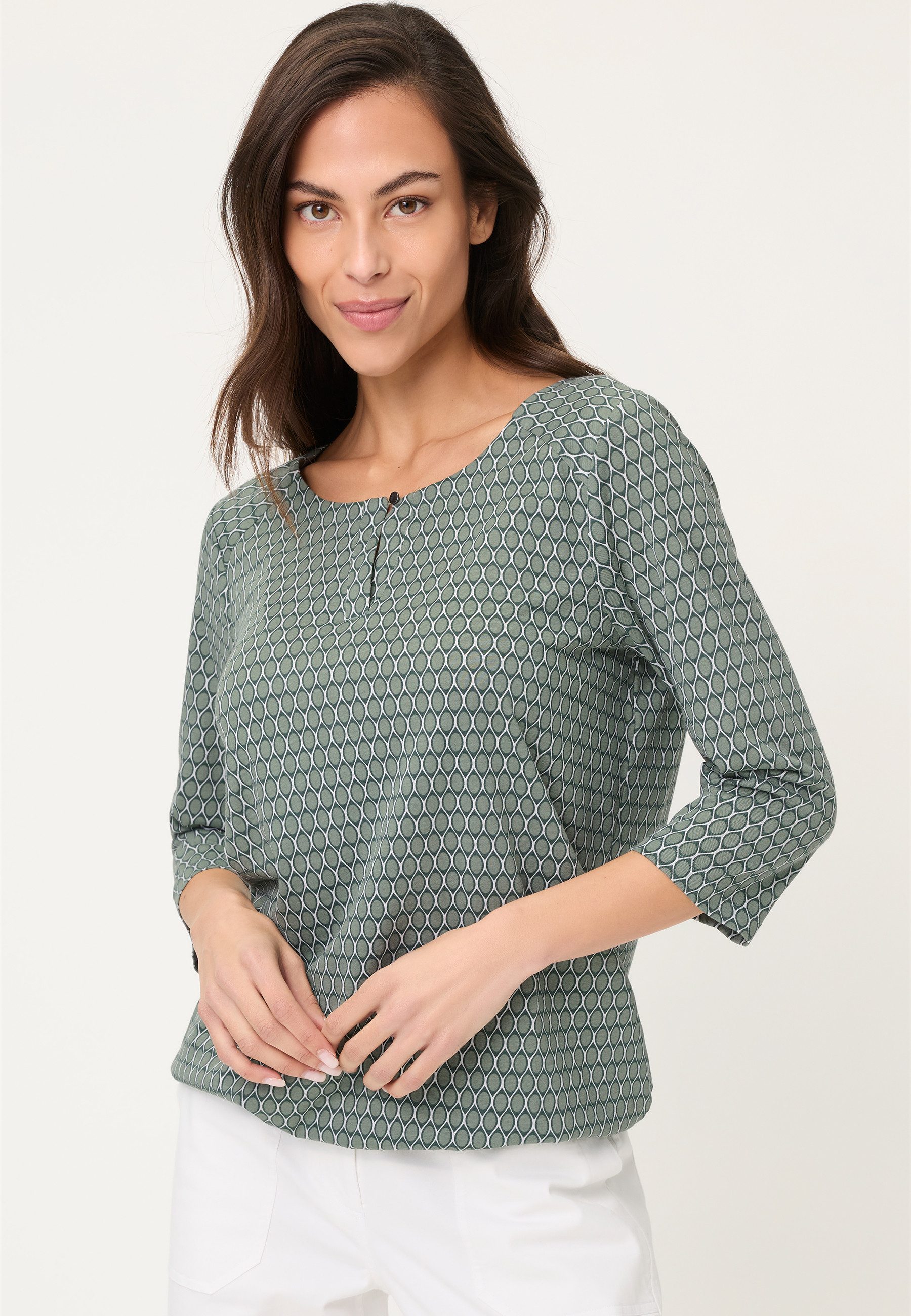 Olsen Tunikashirt mit femininem Tunika-Ausschnitt