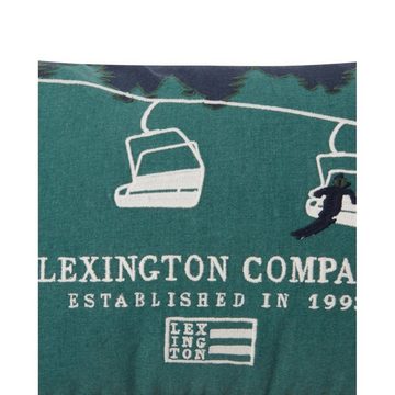 Kissenhülle LEXINGTON Kissen Ski Lift Organic Cotton Twill Green Blue (30x50), Lexington