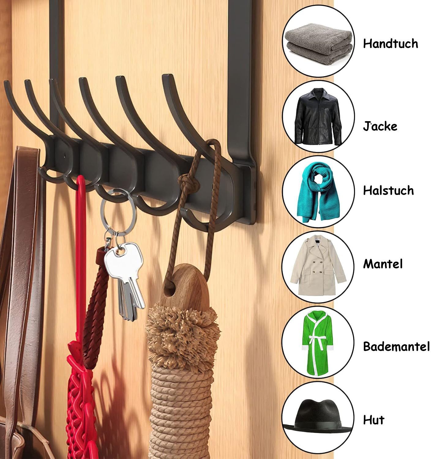 SinLaw Kleiderhaken Handtuchhaken für die Badezimmertür, nagelfreie Kleider günstig online kaufen