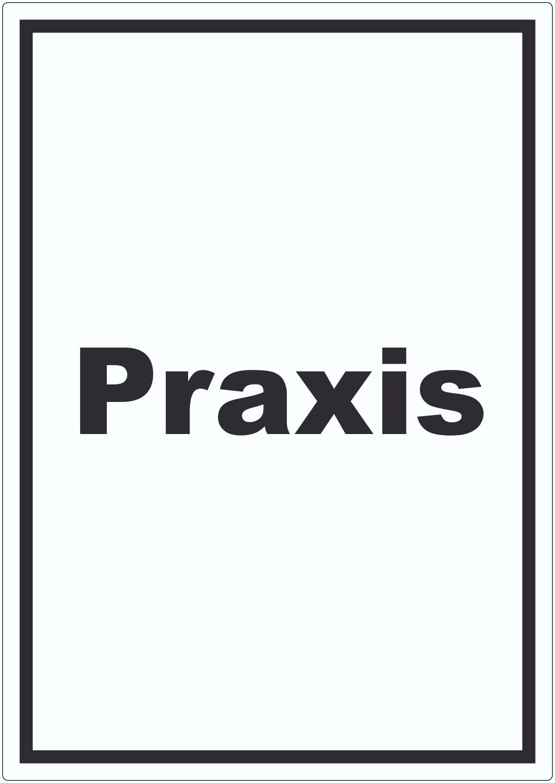 HB-Druck Aufkleber Praxis Aufkleber mit Text Arzt Gesundheit hochkant, wetterfest, UV-beständig, kratzfest