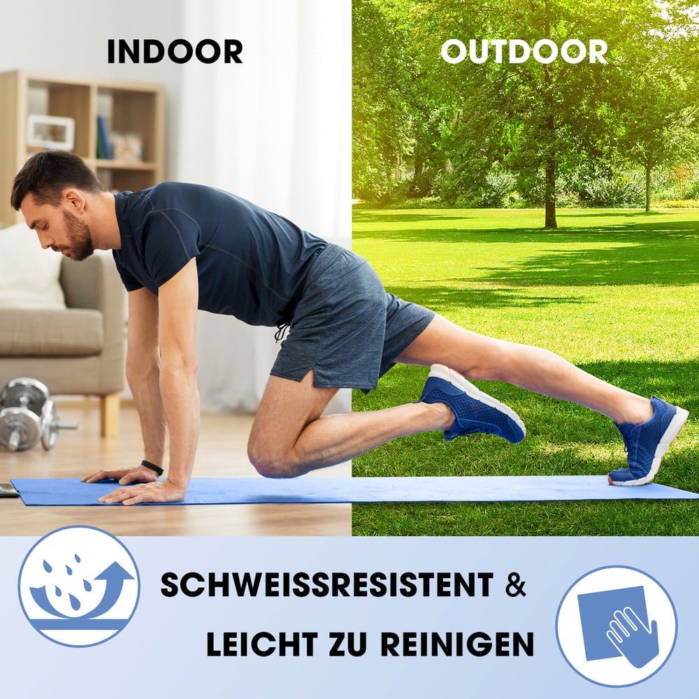 #DoYourFitness Yogamatte rutschfest, Für Einsteiger und Fortgeschrittene, Gelenkschonende Gymnastikmatte, 183cm x 61cm [Indoor/Outdoor] – Bild 3 von 5