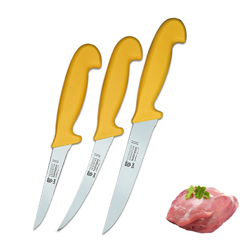 SMI Поварские ножи 3-tlg Küchenmesser set Solingen Metzgermesser 5+6 zoll Ausbeinmesser