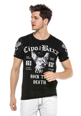 Cipo & Baxx T-Shirt mit grafischem Print