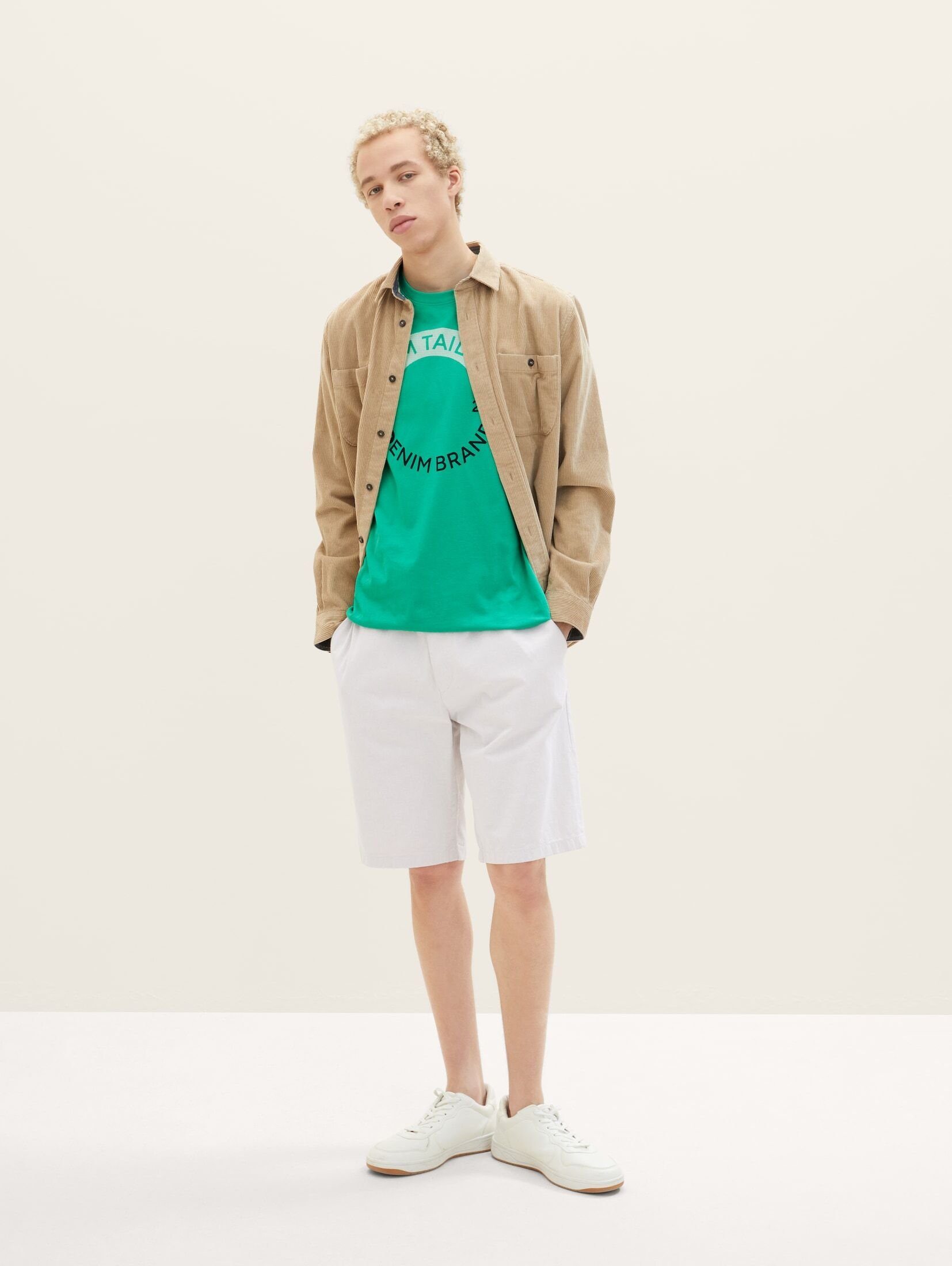 dye Shorts beige twill TAILOR TOM yarn light Denim Chinoshorts