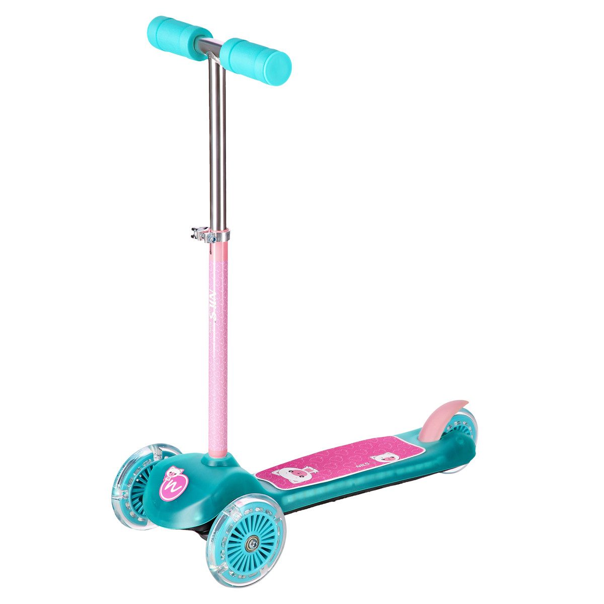 Tretroller LED Kinderroller Scooter Roller Cityroller