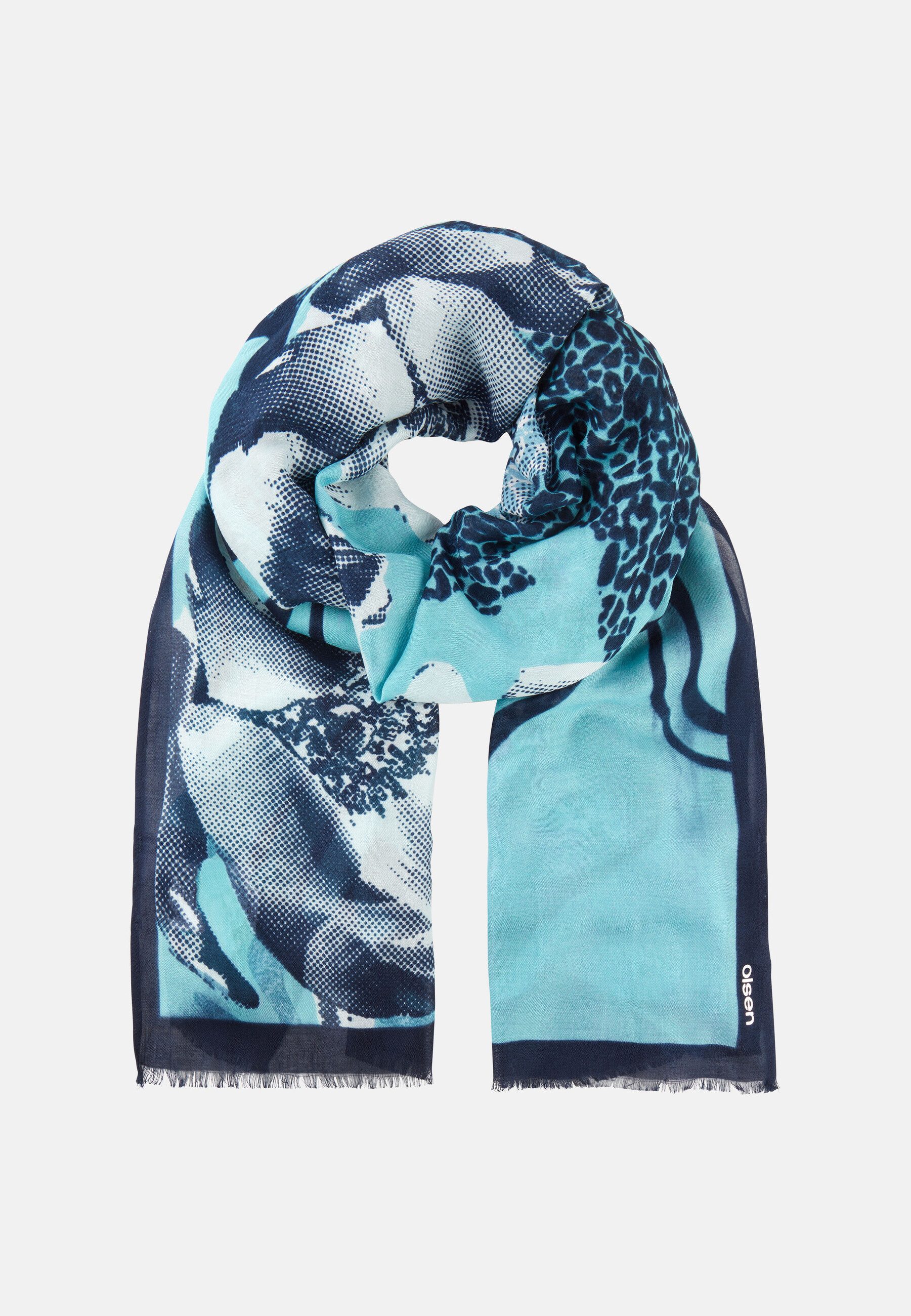 Olsen Modeschal Schal mit floralem Panneaux-Print
