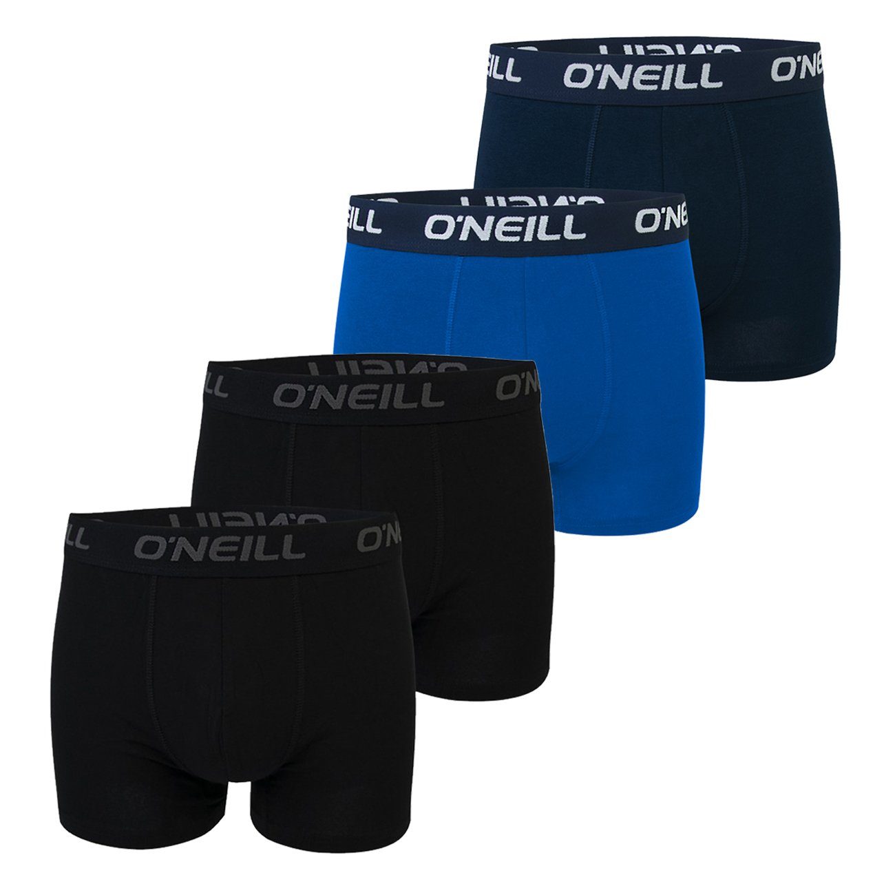 & 2x Multipack plain (6969P) Webbund boxer Black (4749P) mit Logo Men (4-St) Cobalt 2x Marine O'Neill O'Neill Boxershorts