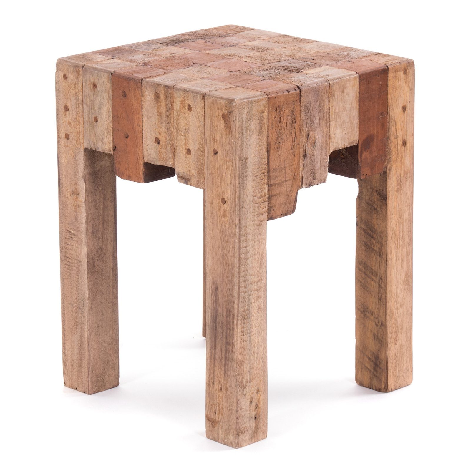 DESIGN DELIGHTS Hocker HOCKER "NATURA", Altholz, 40x30x30 cm (HxBxT), Holzhocker, Farbe: 0