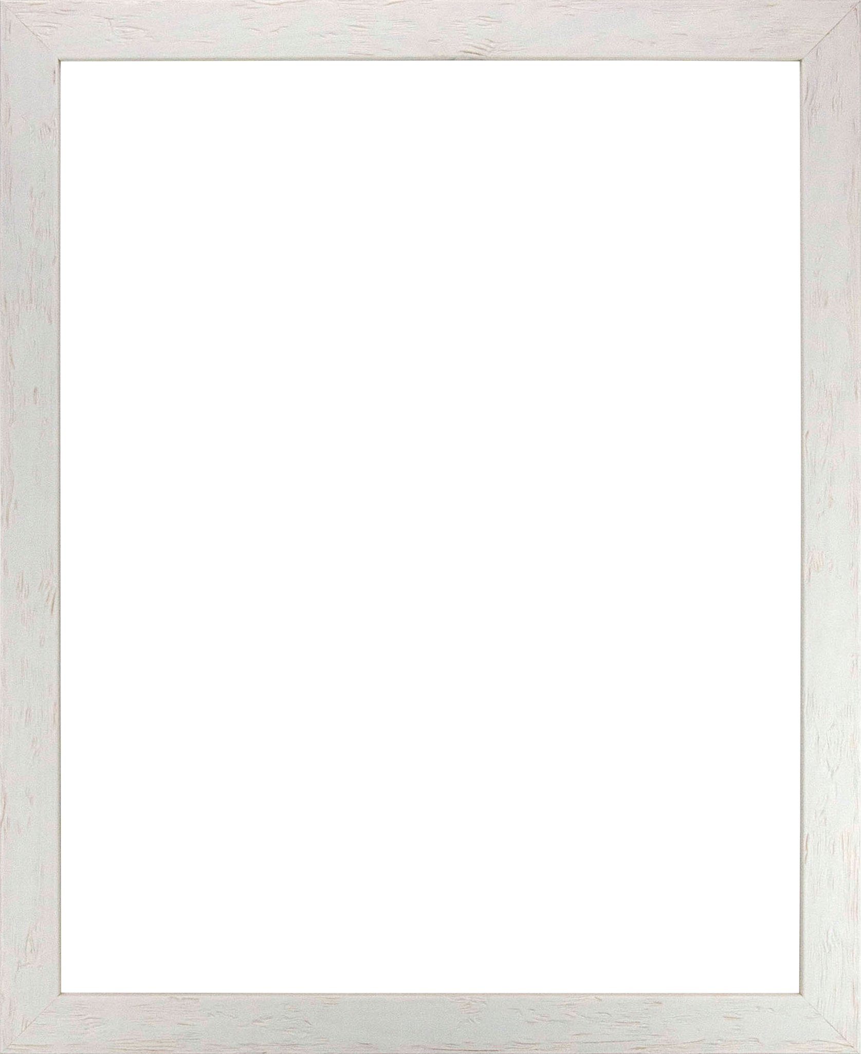 Einzelrahmen Bilderrahmen Riga, (1 Stück), 20x20 cm, Weiß Verwittert, Holz